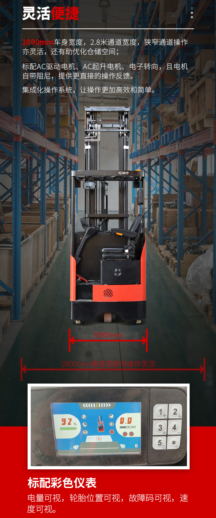 1.6噸前移式叉車(chē)